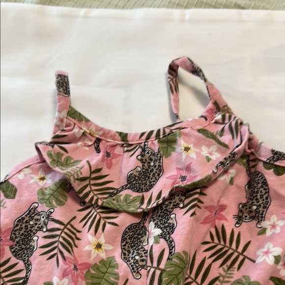 Pink Leopard Print Baby Romper - Picture 3 of 4